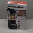 Hamilton Beach Wave Crusher Blender for Smoothies With 40 Oz Glass Jar and 14 Functions, Ice Sabre Blades & 700 Watts for Consistently Smooth Results, Black & Stainless Steel (54220)