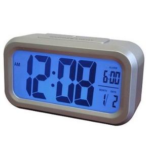 Westclox 5.25 in. L x 3 in. H Silver LCD Alarm Clock Batteries Required