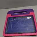 AVAWO Kids Case for New iPad (A16) 11th Generation 11 Inch 2025, iPad 10th Generation 10.9" 2022 with Built-in Screen Protector Shockproof Lightweight Handle Cover for i Pad 10/ 11 Gen, Rose&Purple