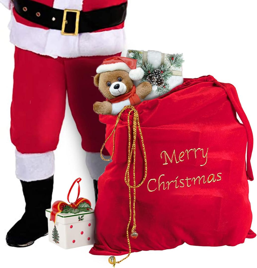 ReneeCho Santa Christmas Bag Gift Sack X-mas Accessories 30x35 inches Large Size