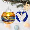 Stained Glass Ornament, Christmas Ornaments, Christmas Decorations for Tree, Holiday Ornament, Gifts for Nature Lovers, Holiday Party Gifts, Gift Ideas & Xmas Gift - Waves on The Beach