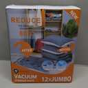 Vacuum Storage Bags Jumbo (12 x Jumbo),Plastic Packaging Bags,Space Saver Sealer Compression Bags for Blankets, Comforters, Pillows, Bedding,Clothes Storage