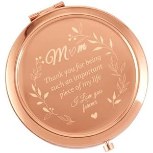 Gifts Mothers Day for Mom from Daughter: Personalized Engraved Compact Mirror for Mother - Unique Gifts for Moms Women from Son - First Presents for Mom Birthday Valentine's Day Wedding Anniversary