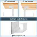 Under Desk Cable Management Tray 2 Pack White, Cable Management Under Table, Cord Organizer Tray for Wire Management, Home & Office Standing Desk Cord Organizer