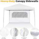 10x10 Pop Up Canopy Sidewall - 1 PC 300D Waterproof Attachable Tent Wall, Privacy Shade for Outdoor Events, Vendor Booths (Tent Not Included, with U-Shaped Window)