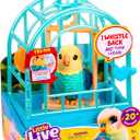 Little Live Pets My Really Real Talking Bird Toy & Cage - Indie, Interactive Voice Repeating Toy, 20+ Sounds & Reactions, Talking Toys for Kids 5-7