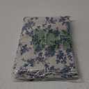 Wracra Cotton Linen Vintage Rectangle Tablecloth Pastoral Floral Rustic Table Cloth Washable Table Cover for Indoor&Outdoor,Farmhouse Decor,Picnic,Tabletop Decoration (Blue Floral, 55"120")