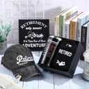 Sieral Retirement Gift Set for Men Guys Retired Gifts Include Tumbler Baseball Cap Socks Keychain with Gift Set, Adventure