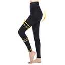 Myshear Medical Compression Tights Women, 20-30 mmHg Graduated Compression Pantyhose Men, Footless Compression Stockings, High Waist Compression Leggings, Support Hose for Varicose Veins, Edema, Dvt XL