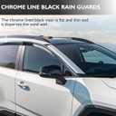 Rain Guards Window Visors 6 Piece Set for Toyota Sienna 2021 2022 2023 2024 2025 / Safe RAIN Out-Channel Guard Deflector(for Sienna 21-25 6-Piece Set Chrome)