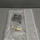 PC Stand Computer Tower Stand 2-Tier Metal CPU Holder with Locking Caster Wheels Suitable for Most PC (S,White)