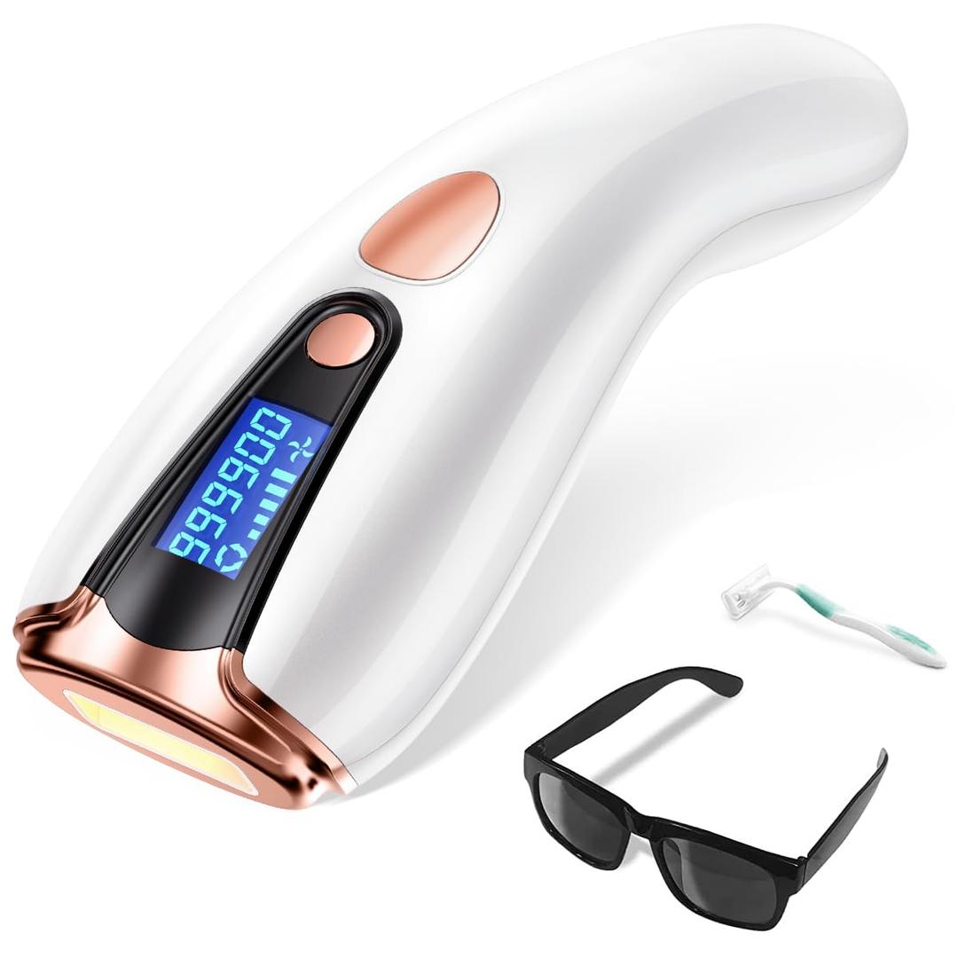 Laser Hair Removal for Women and Men, at Home Permanent Hair Remover Machine,Upgraded to 999,900 Flashes, IPL Hair Removal Device for Facial Legs Arms Bikini Line Whole Body, Corded