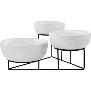 Gibson Elite 4 Piece Bowl Set with Metal Rack