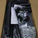 Simple Trending Clothing Clothes Rack Double Rods with Wheels, Rolling Metal Garment Rack for Hanging, Black
