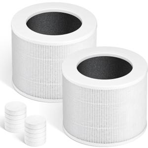 Core Mini Replacement Filter Compatible with LEVOIT Core mini-P Air Purifier, 3-in-1 Pre, H13 True HEPA, Activated Carbon Filtration System, Core Mini-RF, 2 Filter & 10 Fragrance Sponge，By Improvedhand