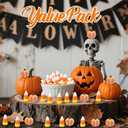 2 x 80 Pcs Fake Candy Corn Pumpkin Fall Resin Mini Pumpkin Halloween Resin Charms for Craft Making Artificial Candy Decorations for DIY Halloween Fall Thanksgiving Handmake Decor