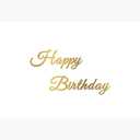 8x6ft Happy Birthday Backdrop Simple Gold Birthday Photography Background Kids Adults Girl Boy Birthdays Party Photo Booth Props (White)