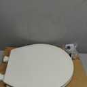 Bemis 500EC Durable Wood Toilet Seat with Easy Clean Hinges, Made in USA, Round, Biscuit