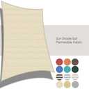 ECOOPTS 14'x14' HDPE Sun Shade Sail Rectangle Canopy Shades for Outdoor Patio Pergola Cover Blockage 95% UV Resistant(Beige)