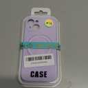 Magnetic Stand for iPhone 15, Liquid Silicone, [Compatible with MagSafe][Built-in Kickstand&Ring Holder] Anti-Scratch Soft Microfiber Lining, Light Purple