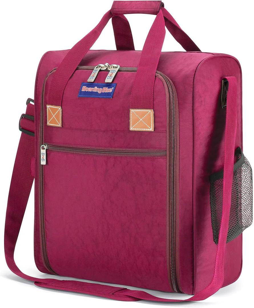 17x13x8 Inches JetBlue Airlines Rolling Personal Item Underseat Travel Bag - Suitable for Major Airlines including Spirit, Jetblue, Frontier, and American - Duffel Bag Design (Purple)