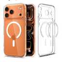 Spigen for iPhone 17 Pro Max Case, Ultra Hybrid MagFit [TPU Covered Camera Control] [Anti-Yellowing] [Compatible with Magsafe] - Clear