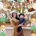 How The West Was One Year Old Party Decorations, Western First Birthday Decorations, Cowboy Balloons Backdrop High Chair Banner Cake Topper Number 1 Cowboy 1st First Rodeo