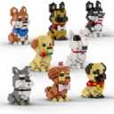 dOvOb Micro Mini Blocks 8 in 1 Dogs Set, 1616 Pieces Bricks, 3D Puzzle Collection Animal Model Toys as Gift for Adult or Kids