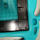 Lightweight Shockproof Kids Tablet Case with Handle, Bracket and Shoulder Strap, Incompatible with Nokia TCL -Cyan