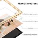 High-End Zinc Alloy 5x7'' Gold Photo Frames - Modern Rope Profile,Elegant Velvet Backing & Tempered Glass Front for Weddings & Home Decor,Classhy Metal Frame for Table Top and Wall Hanging