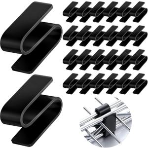 24 Pcs Connecting S Hook for Wire Shelf System, Wire Shelf S Pegboard Hooks for Racks Shelves Warehouses Shopping Malls Garden Places Shelving Accessories Tool (Black)
