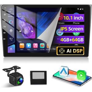 [4+64G] for Mazda CX9 2006-2016 Upgrade Stereo - 10.1 inch IPS Toushscreen Android 13 Radio - Wireless Carplay and Android Auto, Custom Homepage, AI DSP, WiFi, GPS, SWC + AHD Backup Camera + Canbus