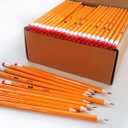 S & E TEACHER'S EDITION Woodcased #2 Pencils, Pre-sharpened, 2 HB Lead Bulk Box Pencil, No. 2, Yellow Pencils with Erasers, Back to school, 200 Count