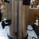 SYBO SR-CP-50B Commercial Grade Stainless Steel Percolate Coffee Maker Hot Water Urn for Catering, 50-Cup 8 L, Metallic