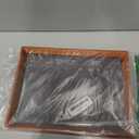 KOTEMON Acrylic Serving Tray with Handles-16x12x2.36Inch-Decorative Tray Letter Tray Organizer for Ottoman Coffee Table Countertop, Black