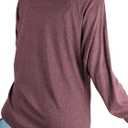 Womens Tunic Tops to Wear with Leggings Fall Crew Neck Basic Long Sleeve Shirts (L)