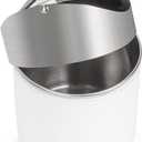 ZOOFOX 2 Pack Mini Trash Can, White Stainless Steel Garbage Bin with Swing Lid, Small Countertop Trash Can for Home, Office, Kitchen, Vanity Tabletop, Bedroom, Car