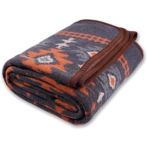 ACUSHLA Merino Wool Blanket - Warm Thick Washable Large Bed Couch Outdoor Camping Sleeping Throw Blanket All Weather Myers Gray 79x63 (Myers Dark Grey)