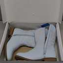 DREAM PAIRS Girls Cowboy Cowgirl Western Boots, Light Blue, 1 Little Kid