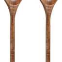 Hemoton Heart Shaped Wooden Spoons 2-Pack Multi-Function Kitchen Utensils for Stirring Mixing Serving Honey Salad Cooking Tools 10.03X2.75 Inch