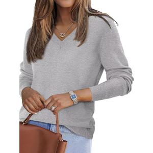 Womens Casual Long Sleeve Sweatshirt Soft Lightweight Cozy Knit Pullover Top 2025 L