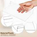 STOBAZA Transparent Display Shoe Holder 8-Pack 9.84X4.72 Inches Wall Mounted Slatwall Shelves for Retail Store and Home Shoe Organization