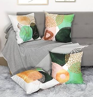 Teal Pillow Covers Turquoise and Blue Throw Pillow Cushion Covers 18x18 Set of 4 Soft Aqua Accent Pillow Case for Couch Bed Outdoor Patio Furniture Farmhouse Home Decor