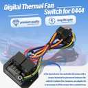 Digital Thermatic Fan Switch Kits DC-0444, 12V and 24V Adjustable Temperature Range Dual Radiator Fan Kit, 104ºF-230ºF Electric Thermatic Fan Controller Switch Kit Replace 0444