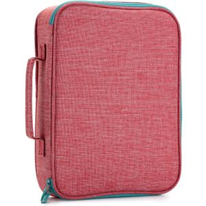 Mr. Pen- Bible Cover Case, Carrying Book Case with Durable Handle, Bible Protective Church Bag for Men & Women, Christian Gifts, Pink