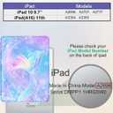 for iPad A16 Case - for iPad 10th Generation Case 10.9 Inch Women Cute Girls Pretty Girly Kids Teens Pretty Colorful Blue Purple Rotating Stand Folio Tablet Cover for Apple 10/11 2025