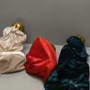 Jetec 3 Pcs 24 Inch Giant Velvet Christmas Inflatable Ball Ornament Large Flocked Inflatable Ball PVC Hanging Ornaments for Christmas Indoor Outdoor Blow Up Holiday Yard Decor(Green, Brown, Beige)