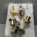 MOKATNG Wall Sconces Set of Two, Brushed Gold Bathroom Sconces with Clear Glass, Hardwired Sconces Wall Decor Set of 2, Modern Wall Light Fixtures for Bathroom Mirror Living Room Bedroom Hallway (15.5inch(2pcs))