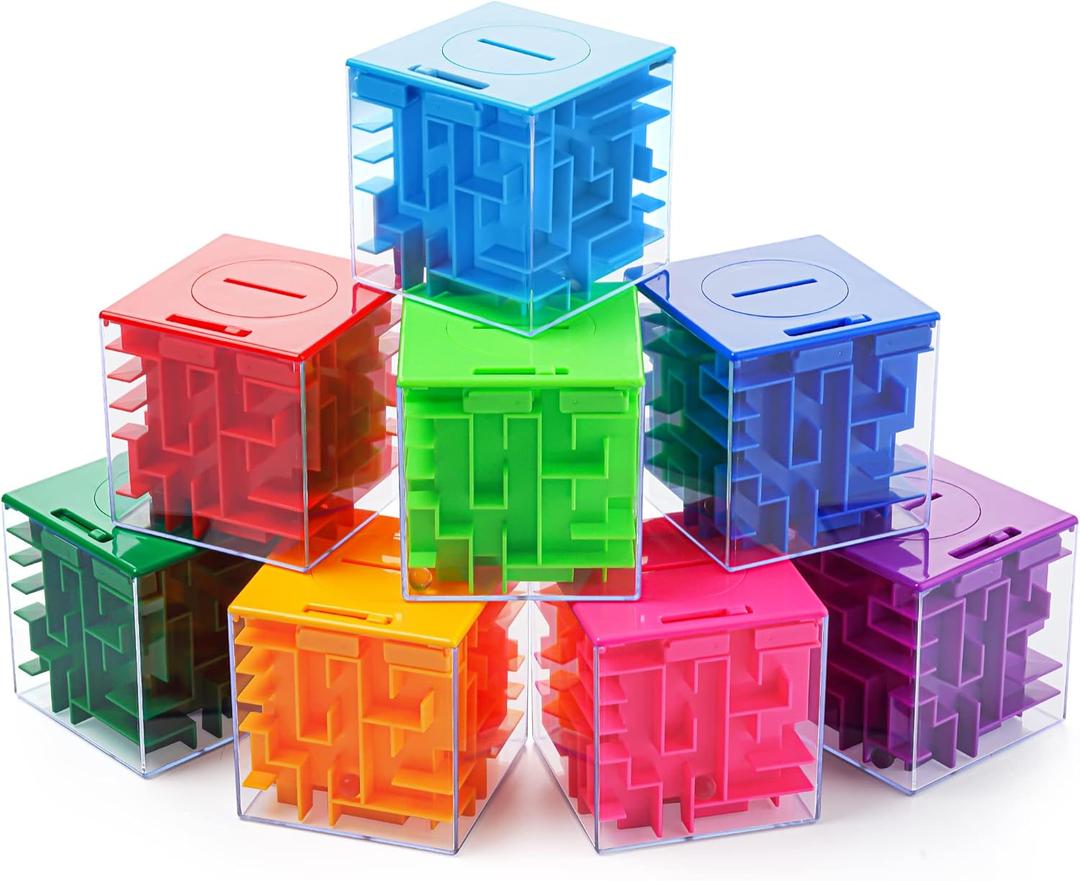 8 Pack Money Maze Puzzle Box for Cash Gift, Perfect Puzzle Money Holder and Brain Teasers for Kids and Adults