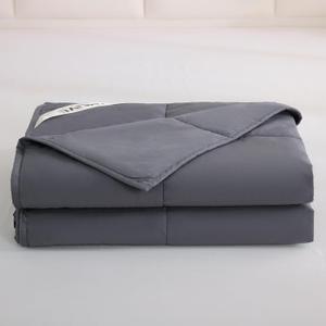 Summer Lightweight Wool Comforter King Size, 100GSM Thin Duvet Insert, Breathable Light Down Alternative Comforter, Noiseless Cotton Shell(Dark Gray)